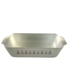 Anchor Hocking Vintage 1Qt Candle Glow Loaf Pan #441‎